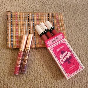 Lip gloss and makeup bag bundle